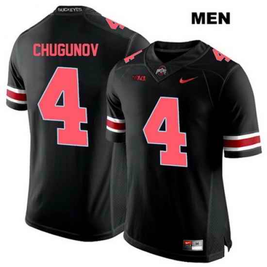 Chris Chugunov Nike Ohio State Buckeyes Stitched Authentic Mens  4 Red Font Black College Football Jersey Jersey